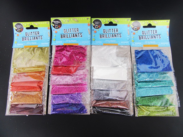36Sheets X 6Pcs Glitter Brilliants Craft Shiny Powder Mixed - Click Image to Close