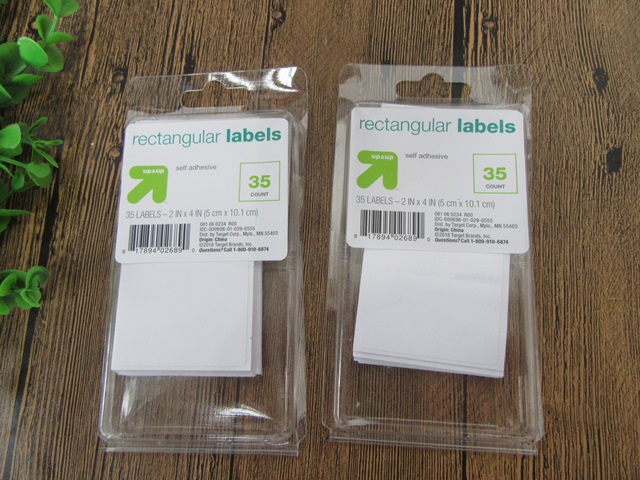 6Packets X 35Pcs Blank Rectangular Labels Self Adhensive Design - Click Image to Close