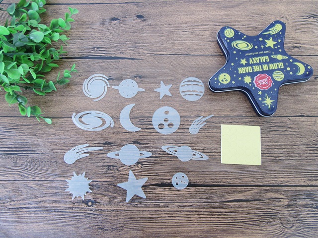 6Sets Glow in the Dark Galaxy Stickers Create Your Own Scene - Click Image to Close