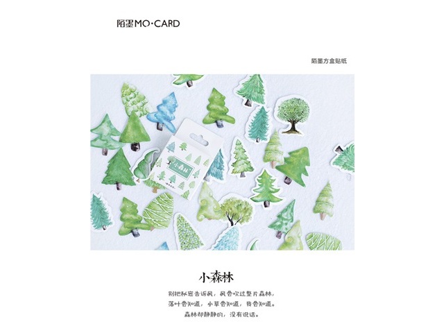 10Packs X 46Pcs Tree Paper Sticker Bookmark Plant Marker Memo Fl - Click Image to Close