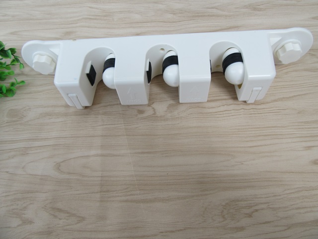 1Pc White Broom Mop Holder Multifunctional Rack Wall Hanger 1Pc White Broom Mop Holder Multifunctional Rack Wall Hanger