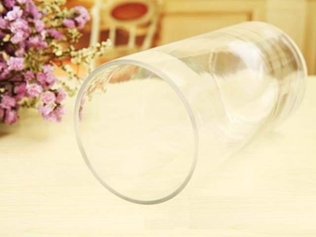 12X Wedding Clear Glass Cylinder Table Flower Vases 25x10cm - Click Image to Close