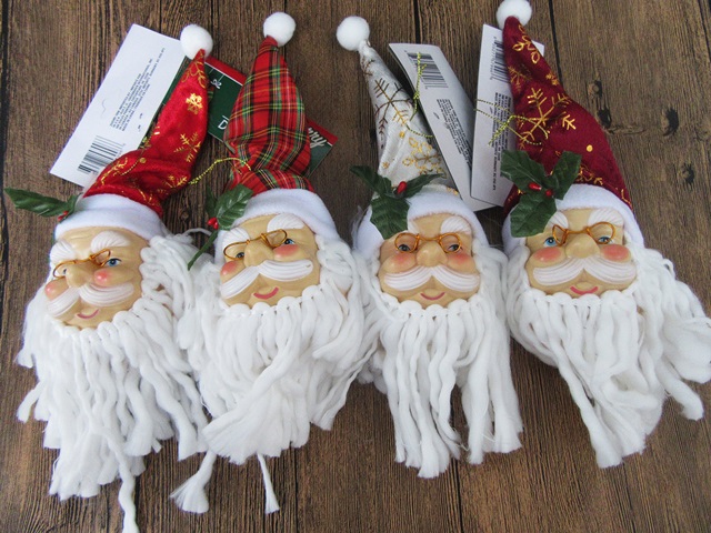 24Pcs SANTA Face Santa Head Hanging Christmas Ornament Decoratio - Click Image to Close