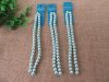 12Sheets X 2Strands Blue Simulate Glass Pearl Beads Unfinished B 12Sheets X 2Strands Blue Simulate Glass Pearl Beads Unfinished B