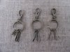 10Pcs Metal Keyring Keychain Key Ring With Hook 10Pcs Metal Keyring Keychain Key Ring With Hook