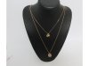 3Pcs 2-String Metal Chain Necklace Assorted with Gemstone Pendan 3Pcs 2-String Metal Chain Necklace Assorted with Gemstone Pendan