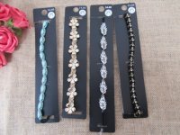 12Pcs Vairous Elastic Head Band with Rhinestone 25cm Half Length