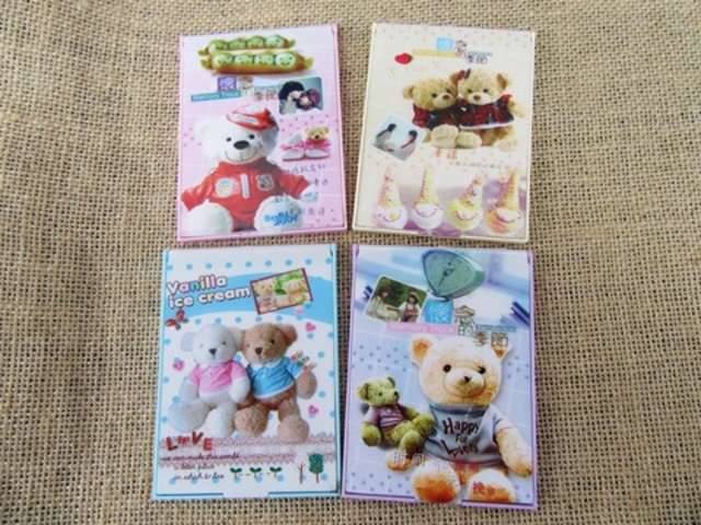 20Pcs Plastic Oblong Bear Make-up Pocket Mirror Assorted