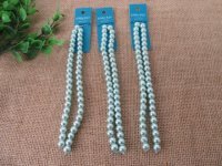 12Sheets X 2Strands Blue Simulate Glass Pearl Beads Unfinished B 12Sheets X 2Strands Blue Simulate Glass Pearl Beads Unfinished B