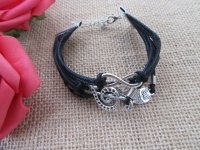 12Pcs Fashion Multi Layer Leatherette Cord Bracelets