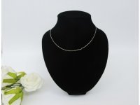 1X Black Velvet Necklace Display Bust Stand 22cm High