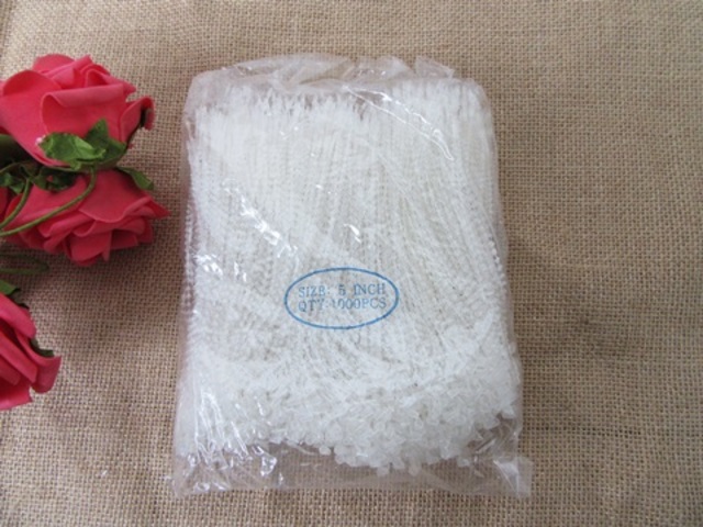 2Packs X 1000Pcs Clear White Nylon Cable Ties 2mm