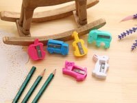 60Pcs Candy Color Pencil Sharpeners Single Hole