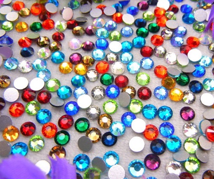 5000 Flat Back Diamonds Rhinestones 4mm Mixed Color - Click Image to Close