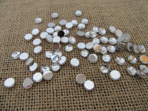 750 Clear Flat Back Diamonds Rhinestones 6mm - Click Image to Close