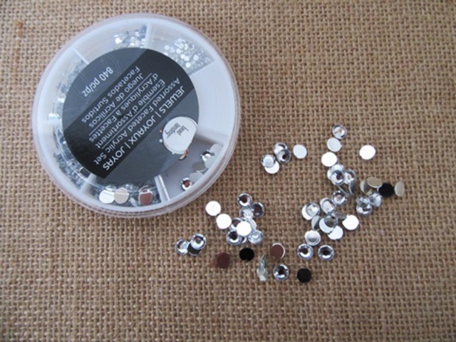 6Packets X 840Pcs Clear Flatback Rhinestones Retail Package 6Packets X 840Pcs Clear Flatback Rhinestones Retail Package
