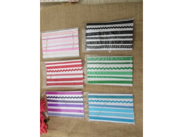 20Sheets X 6Pcs Adhesive Printed Ribbon Craft Trim Embellishment 20Sheets X 6Pcs Adhesive Printed Ribbon Craft Trim Embellishment