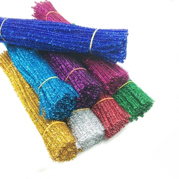 500 Shiny Chenille Stems Craft Pipecleaners 30cm Long Mixed - Click Image to Close