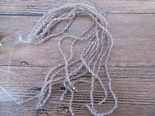 10Strand x 61Pcs Light Gray Bicone Crystal Glass Beads 5mm 10Strand x 61Pcs Light Gray Bicone Crystal Glass Beads 5mm