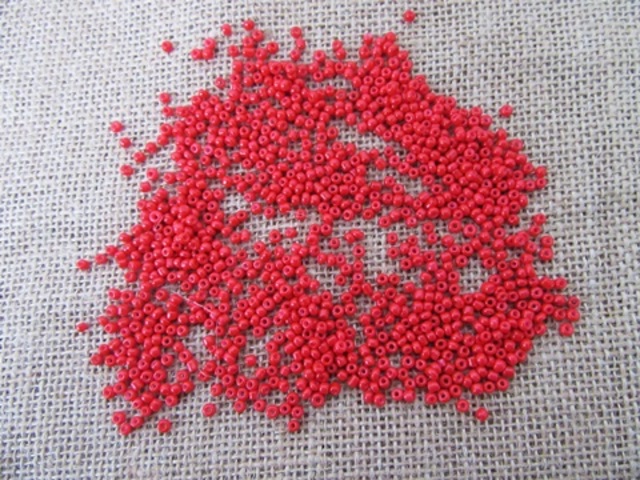 1Bag X 12000Pcs Opaque Glass Seed Beads 3mm Red - Click Image to Close