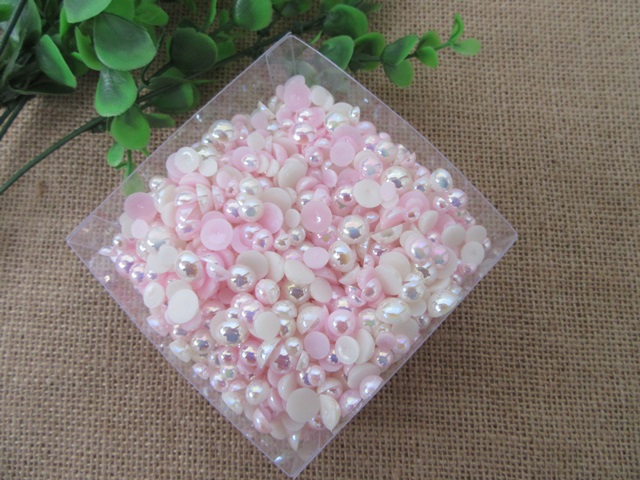3Packets X 215.5Grams Acrylic Gems Semi Simulated Pearl Beads - Click Image to Close
