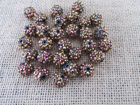 200Pcs Shiny AB Color Round Beads 14mm Dia. - Click Image to Close