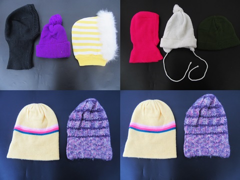 10Pcs Kids Caddice Crochet Hat Winter Hat Cap - Click Image to Close