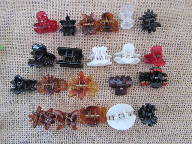 100Pcs Plastic Claw Hair Clips Hair Clamp Assorted - Click Image to Close