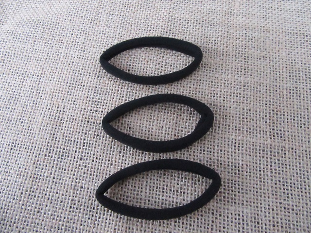 10Sheets X 6Pcs Black Simple Elastic Scrunchies Hair Band Hair - Click Image to Close