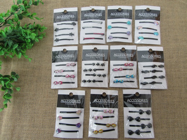 12Packets X 4Pcs Bobby Pins Grips Hair Barrette Clip 55mm - Click Image to Close