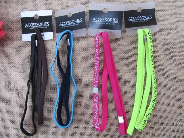 12Sheets X 2Pcs Colorful Hairbands Hair Elastic Scrunchies Assor 12Sheets X 2Pcs Colorful Hairbands Hair Elastic Scrunchies Assor