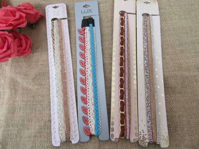 12Sheet X 3Pcs Elastic Head Band Assorted - Click Image to Close