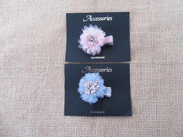 12Pcs Lovely Girl's Flower Duckclip Hair Clips Mixed Color 12Pcs Lovely Girl's Flower Duckclip Hair Clips Mixed Color