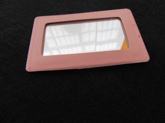 12Pcs Pink PU Leather Credit Card ID Holder Wallet w/Mirror 12Pcs Pink PU Leather Credit Card ID Holder Wallet w/Mirror