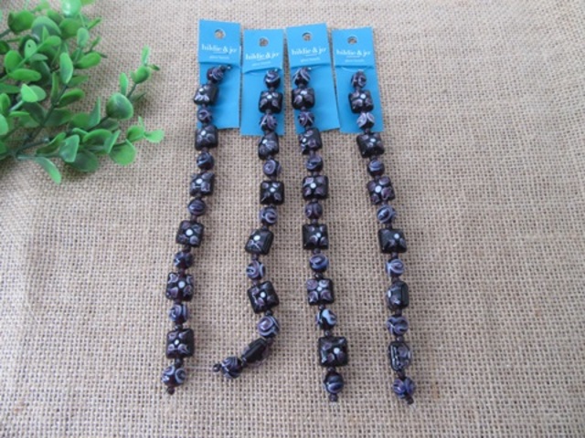 12Strands Handmade Art Glass Beads Unfinished Beaded Bracelet 12Strands Handmade Art Glass Beads Unfinished Beaded Bracelet