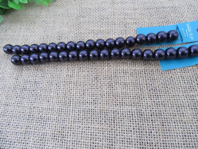 12Strand x 18Pcs Purple Simulate Glass Pearl Beads Unfinished Br 12Strand x 18Pcs Purple Simulate Glass Pearl Beads Unfinished Br