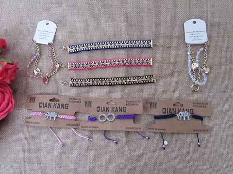 12Pcs Handmade Bracelets Assorted Retail Package - Click Image to Close