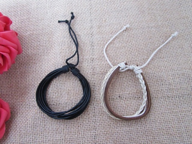 12Pcs Fashion Leatherette Drawstring Bracelets Mixed 12Pcs Fashion Leatherette Drawstring Bracelets Mixed