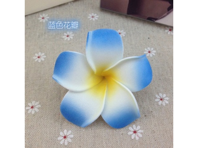 50 New Blue Fabulous Foam Frangipani Flower 4.5x2.5cm 50 New Blue Fabulous Foam Frangipani Flower 4.5x2.5cm
