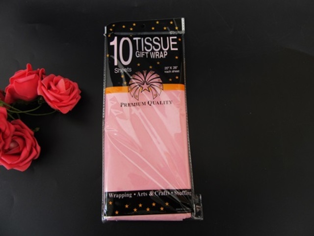 100Sheets Pink Tissue Paper Gift Wrap Wrapping - Click Image to Close