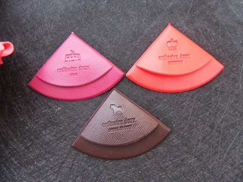12Packets X 3Pcs Leatherette Triangle Book Mark Mixed Color - Click Image to Close