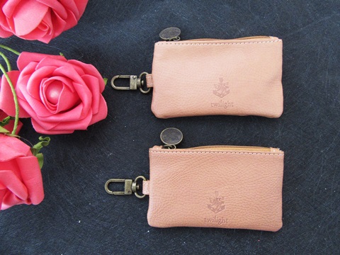 12Pcs Pink Leather Coin Bag Pocket Purse - Click Image to Close