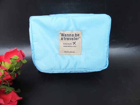 4Set Blue Zipper Waterproof Travel Bag Packing Organizer - Click Image to Close