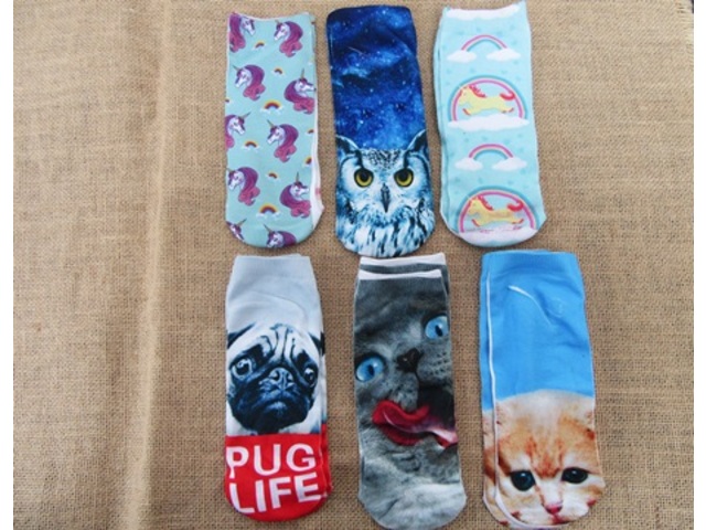 12Pairs Cotton Animal Cute Ankle Socks Assorted
