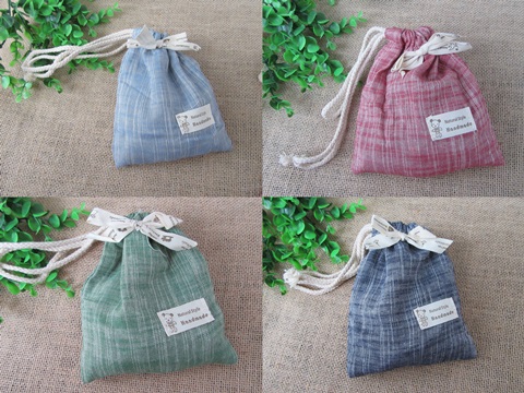 12Pcs Cotton Drawstring Jewelry Gift Pouches 17x13.5cm Mixed - Click Image to Close
