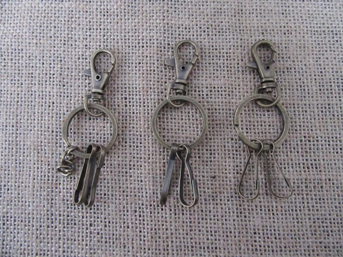 10Pcs Metal Keyring Keychain Key Ring With Hook - Click Image to Close