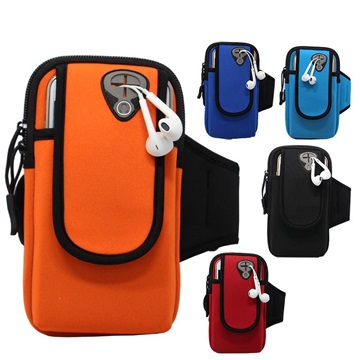 6Pcs Sports Running Bag Phone Money Key Pack Case Zip Outdoor Po - Click Image to Close