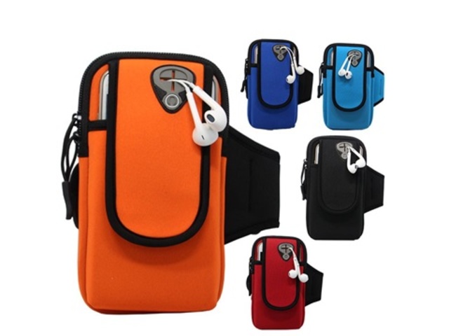 6Pcs Sports Running Bag Phone Money Key Pack Case Zip Outdoor Po - Click Image to Close