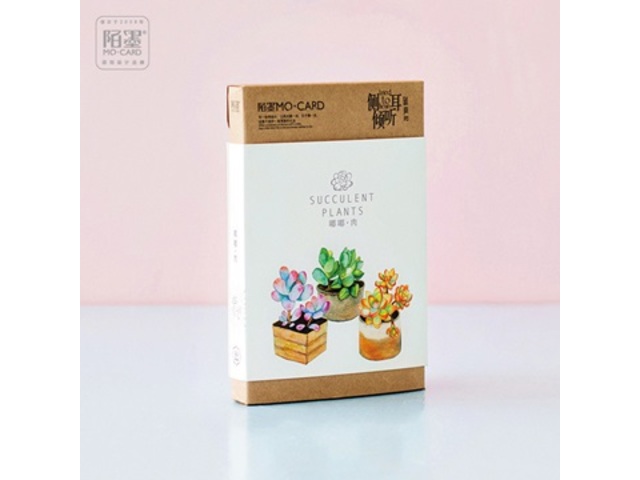 30Pcs Succulent Plants Postcard Greeting Cards Assorted