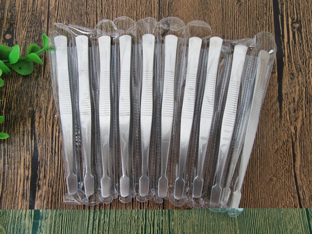 5Pkts X 10Pcs Eyebrow Tweezers Hair Beauty Slanted Tweezer
